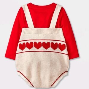 COPY - Cat and jack Baby girls heart sweater set size 18m